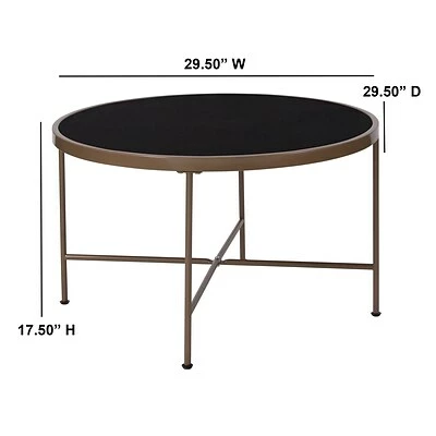 Best Sale 🔥 Accent & Coffee Tables Flash Furniture Chelsea Collection Coffee Table, Black/Matte Gold (NANJN21751CT) ✨ 4 Best Sale 🔥 Accent & Coffee Tables Flash Furniture Chelsea Collection Coffee Table, Black/Matte Gold (NANJN21751CT) ✨ - Image 4