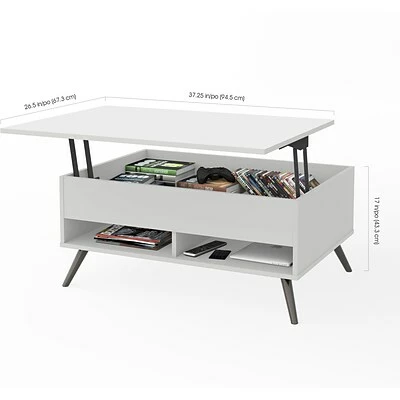 Coupon โ Accent & Coffee Tables Bestar Small Space Krom 37" Lift-Top Storage Coffee Table In White (17160-1117) ๐ 4 Coupon โ Accent & Coffee Tables Bestar Small Space Krom 37" Lift-Top Storage Coffee Table In White (17160-1117) ๐ - Image 4