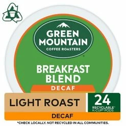 Brand new 👏 K-Cups Green Mountain Breakfast Blend Coffee, Keurig K-Cup Pods, Light Roast, Decaf, 24/Box (5000082433/7522) 🌟 -Coffee Sales Store unnamed file 255