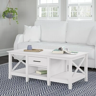 Top 10 ๐ Accent & Coffee Tables Bush Furniture Key West 47" X 24" Coffee Table With Storage, Pure White Oak (KWT148WT-03) โจ 2 Top 10 ๐ Accent & Coffee Tables Bush Furniture Key West 47" X 24" Coffee Table With Storage, Pure White Oak (KWT148WT-03) โจ - Image 2