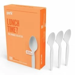 Best deal ๐ Disposable Cutlery Perkโข Polystyrene Spoon, Heavy-Weight, White, 100/Pack (PK56405) ๐