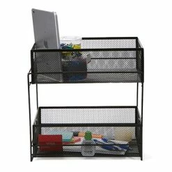 Budget 🎉 Coffee Organizers & Dispensers Mind Reader 2 Tier Metal Mesh Storage Baskets Organizer, Home, Office, Kitchen, Bathroom, Black (CABASK2T-BLK) 😉 -Coffee Sales Store unnamed file 2702