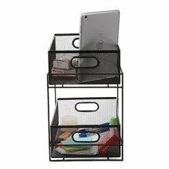 Budget 🎉 Coffee Organizers & Dispensers Mind Reader 2 Tier Metal Mesh Storage Baskets Organizer, Home, Office, Kitchen, Bathroom, Black (CABASK2T-BLK) 😉 -Coffee Sales Store unnamed file 2703