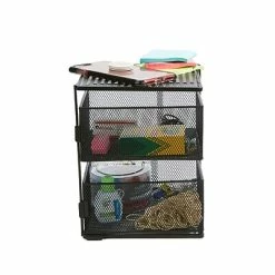 Outlet 😉 Coffee Organizers & Dispensers Mind Reader Rotating All Purpose 2 Tier Shelf, Basket Drawers With Magnets, Black (KMAG2T-BLK) 👍