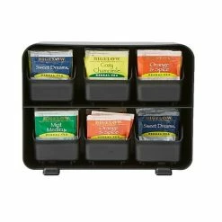 Buy 👍 Organizers & Dispensers Mind Reader Clutch 6-Drawer Tea Bag Holder, Black (STBORG-BLK) 😍