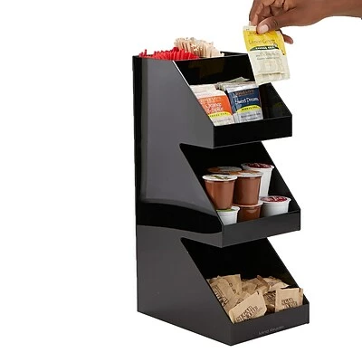 Wholesale ๐ Organizers & Dispensers Mind Reader 'Fancy' Black Acrylic 3 Tier Condiment Organizer, Black (3TCORG-BLK) โญ 2 Wholesale ๐ Organizers & Dispensers Mind Reader 'Fancy' Black Acrylic 3 Tier Condiment Organizer, Black (3TCORG-BLK) โญ - Image 2
