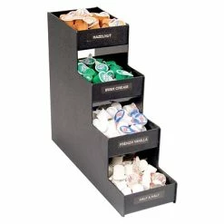 Buy 🔔 Vertiflex Organizers & Dispensers Vertifle Condiment Organizer, 4 Shelves, 8 Compartments, 15-7/8"H X 6"W X 19"D, Black (VFC-1916RC) ⭐