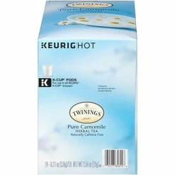 Cheapest 🎁 K-Cups Twinings Of London Pure Camomile Herbal Tea, Keurig K-Cup Pods, 24/Box (F08761) ⭐