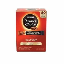 Promo ✨ Tasters Choice House Blend Instant Coffee, Medium Roast, .07 Oz. Packets, 80/Box (NES15782) 🎉