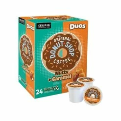 New ❤️ Single Serve & Keurig® K-Cup® Pods Keurig Donut Shop Duos Nutty + Caramel Coffee Keurig K-Cup Pods, Medium Roast, 24/Pack (5000361499) 😍