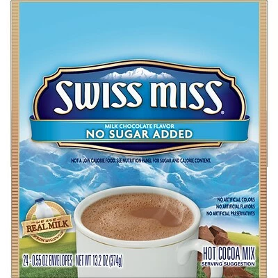 Deals ๐ Hot Cocoa Swiss Miss No Sugar Added Cocoa, 0.55 Oz., 24/Box (HUN55584) ๐ฅ 1 Deals ๐ Hot Cocoa Swiss Miss No Sugar Added Cocoa, 0.55 Oz., 24/Box (HUN55584) ๐ฅ