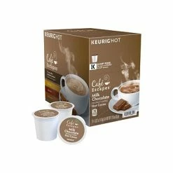 Coupon 🎁 K-Cups Cafe Escapes Milk Chocolate Hot Cocoa, Keurig K-Cup Pods, 96/Carton (68013) 💯