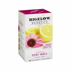 Best Sale ✔️ Hot Tea Bigelow Benefits Decaf Lemon Echinacea Tea Bags, 18/Box (01025) ⭐