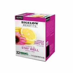 Discount 🎁 Bigelow Benefits Stay Well Lemon And Echinacea Herbal Tea Pods, 22/Pack (5000359645) 🎁 -Coffee Sales Store unnamed file 3093