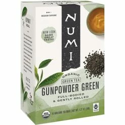 Outlet ✨ Hot Tea Numi Gunpowder Green Tea Bags, 18/Box (10109) 😉