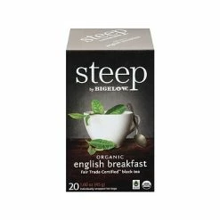 New 🔔 Hot Tea Steep English Breakfast Tea Bags, 20/Box (17701) 🌟