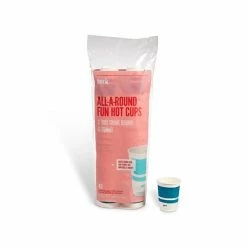 Cheapest 🌟 Paper Cups Perk™ Insulated Double Wall Paper Hot Cup, 12 Oz., White/Blue, 40/Pack (PK59483) 🧨