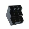 New ⌛ Organizers & Dispensers Mind Reader Acrylic 9 Compartment Condiment Organizer, Black (3LAYER9-BLK) 🎁