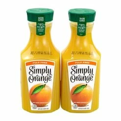 Promo ✔️ Simply Orange Juice Pulp Free, 52 Oz., 2/Pack (902-00102) ⭐