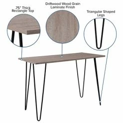 Deals 🎉 Coffee & Cocktail Tables Flash Furniture Oak Park Collection Console Table, Driftwood (NANJH1702) 🧨 -Coffee Sales Store unnamed file 3341