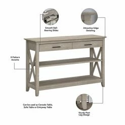 Top 10 🥰 Accent & Coffee Tables Bush Furniture Key West 47"W X 16"D Console Table With Drawers And Shelves, Washed Gray (KWT248WG-03) 💯 -Coffee Sales Store unnamed file 3350