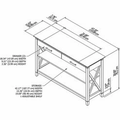 Top 10 🥰 Accent & Coffee Tables Bush Furniture Key West 47"W X 16"D Console Table With Drawers And Shelves, Washed Gray (KWT248WG-03) 💯 -Coffee Sales Store unnamed file 3354
