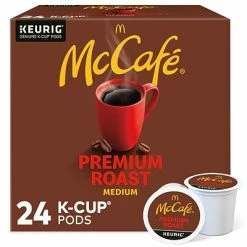 Deals 💯 K-Cups McCafe Premium Roast Coffee, Keurig K-Cup Pods, Medium Roast, 24/Box (5000201379) 🔔