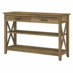 Wholesale 🔔 Accent & Coffee Tables Bush Furniture Key West 47" X 16" Console Table With Drawers And Shelves, Reclaimed Pine (KWT248RCP-03) 👍
