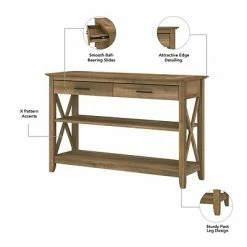 Wholesale 🔔 Accent & Coffee Tables Bush Furniture Key West 47" X 16" Console Table With Drawers And Shelves, Reclaimed Pine (KWT248RCP-03) 👍 -Coffee Sales Store unnamed file 3506