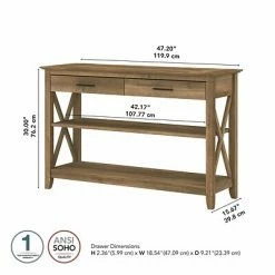 Wholesale 🔔 Accent & Coffee Tables Bush Furniture Key West 47" X 16" Console Table With Drawers And Shelves, Reclaimed Pine (KWT248RCP-03) 👍 -Coffee Sales Store unnamed file 3507