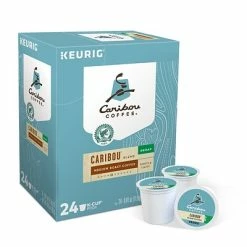 New 😍 Caribou Coffee K-Cups Caribou Blend Decaf Coffee, Keurig K-Cup Pods, Medium Roast, 24/Box (6995) 👍