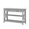 New 😉 Accent & Coffee Tables Bush Furniture Key West 47"W Console Table With Drawers And Shelves, Cape Cod Gray (KWT248CG-03) 🎁