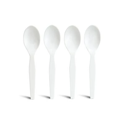Outlet 🧨 Disposable Cutlery Perk™ Polystyrene Spoon, Medium-Weight, White, 300/Pack (PK56400) 👍 2 Outlet 🧨 Disposable Cutlery Perk™ Polystyrene Spoon, Medium-Weight, White, 300/Pack (PK56400) 👍 - Image 2