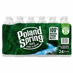 Outlet 👍 Poland Spring 100% Natural Spring Water, Regular Flavor, 16.9 Oz., 24/Carton (12119419) ⭐