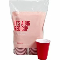 Cheap 🧨 Plastic Cups Perk™ Plastic Cold Cup, 16 Oz., Red, 50/Pack (PK54359) 🔥