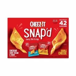 Discount 😍 Crackers Cheez-It Snap’d Variety Pack Chips, Assorted, 42/Carton (KEE11501) ⭐