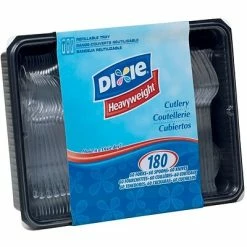 Top 10 ⭐ Disposable Cutlery Dixie Plastic Assorted Cutlery Keeper, Heavy-Weight, Clear, 180/Pack (CH0180DX7) 🛒