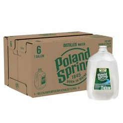 Deals 🔥 Poland Spring Distilled Water, 1-Gallon Plastic Jug, 6/Carton (12220247) 🎁