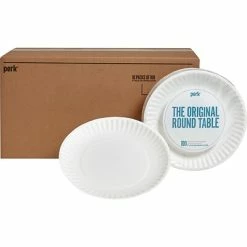 Best Sale ⌛ Perk™ Economy Paper Plates, 9", White, 1000/Carton (PK56516CT) 🤩