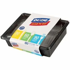 Best Sale 🧨 Disposable Cutlery Dixie Grab'N Go Plastic Assorted Cutlery Keeper, Heavy-Weight, Clear, 180/Pack (CH0369DX7) 🔔 -Coffee Sales Store unnamed file 3731