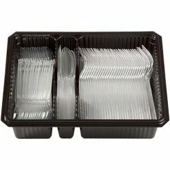 Best Sale 🧨 Disposable Cutlery Dixie Grab'N Go Plastic Assorted Cutlery Keeper, Heavy-Weight, Clear, 180/Pack (CH0369DX7) 🔔 -Coffee Sales Store unnamed file 3733