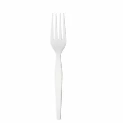 Hot Sale 😀 Disposable Cutlery Dixie Plastic Fork, Heavy-Weight, White, 1000/Carton (TH217) 👍 -Coffee Sales Store unnamed file 3749