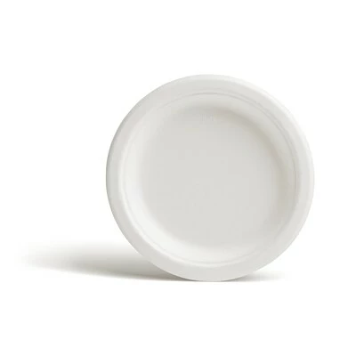 Discount ✨ Perk™ Compostable Paper Plates, 6", White, 250/Pack (PK56337) ⌛ 2 Discount ✨ Perk™ Compostable Paper Plates, 6", White, 250/Pack (PK56337) ⌛ - Image 2