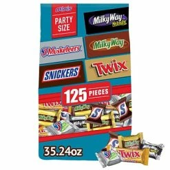 Hot Sale 🎉 Candy & Chocolate Mars Mini Size Chocolate Bars Variety Mix, 35.24 Oz., 125 Pieces/Bag, 2/Bundle (MMM57640) 🔔