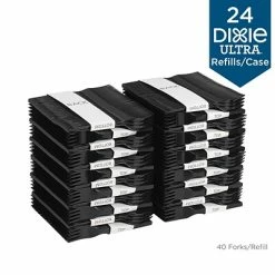 Budget 🌟 Disposable Cutlery Dixie Ultra SmartStock Series-O Plastic Fork Refills, Medium-Weight, Black, 960/Carton (SSF51) 🛒 -Coffee Sales Store unnamed file 3806