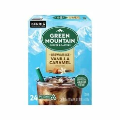 Best deal 🎉 K-Cups Green Mountain Coffee Roasters Brew Over Ice Vanilla Caramel Iced Coffee, Keurig K-Cup Pod, 24/Pack (390283) 🎁
