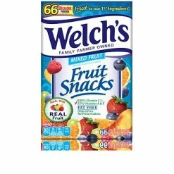 Discount ❤️ Welch's Mixed Fruit Snacks, 80 Calorie Pouches, 66/Box (PIM69866) 😉