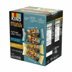 Hot Sale 😉 Snack Bars KIND Minis Dark Chocolate Nuts & Sea Salt And Caramel Almond & Sea Salt Variety, 0.7 Oz, 32 Count (220-00799) ⭐ -Coffee Sales Store unnamed file 3889