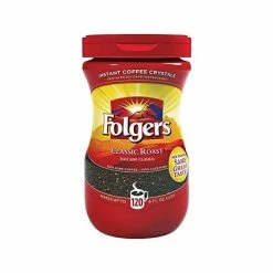 Wholesale ✔️ Folgers Classic Roast Instant Coffee, Medium Roast (SMU20629) 😍