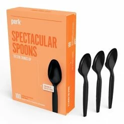 Best deal ๐ Disposable Cutlery Perkโข Polystyrene Spoon, Heavy-Weight, Black, 100/Pack (PK56395) ๐งจ